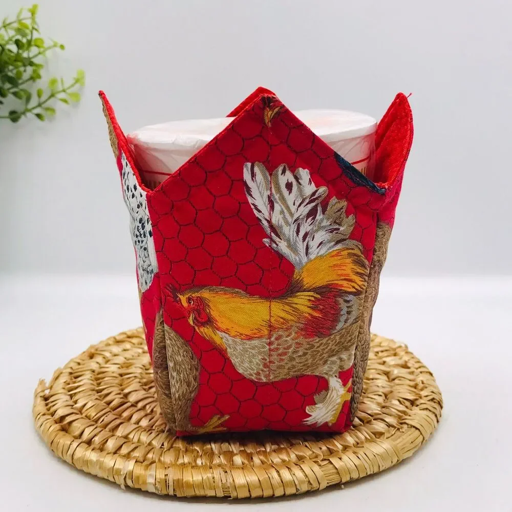 Set of 3 Chicken Microwave Soup Bowl Cozy Dinner Plate, And Pint Size Reversible